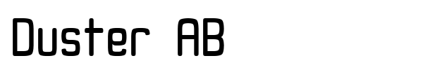 Duster AB font preview